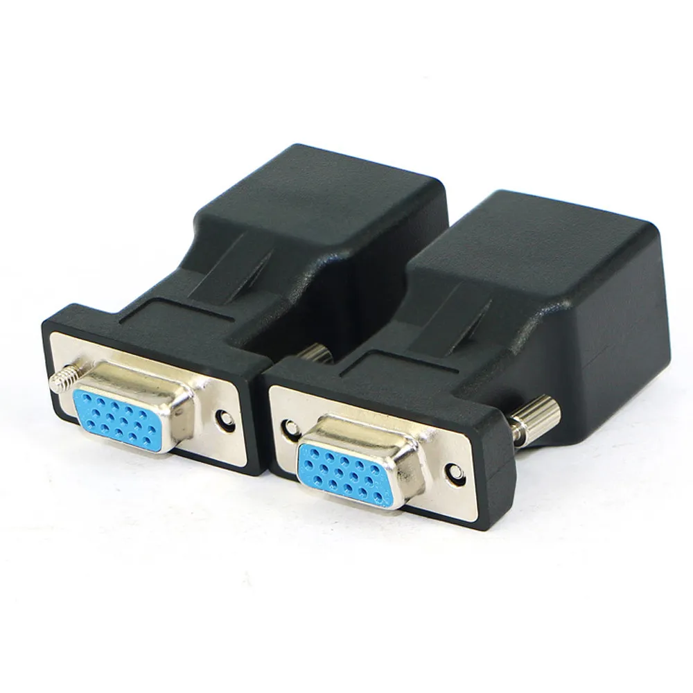 1 пара удлинитель VGA Папа-мама к LAN RJ45 CAT5 CAT6 20 м Сетевой Кабель-адаптер