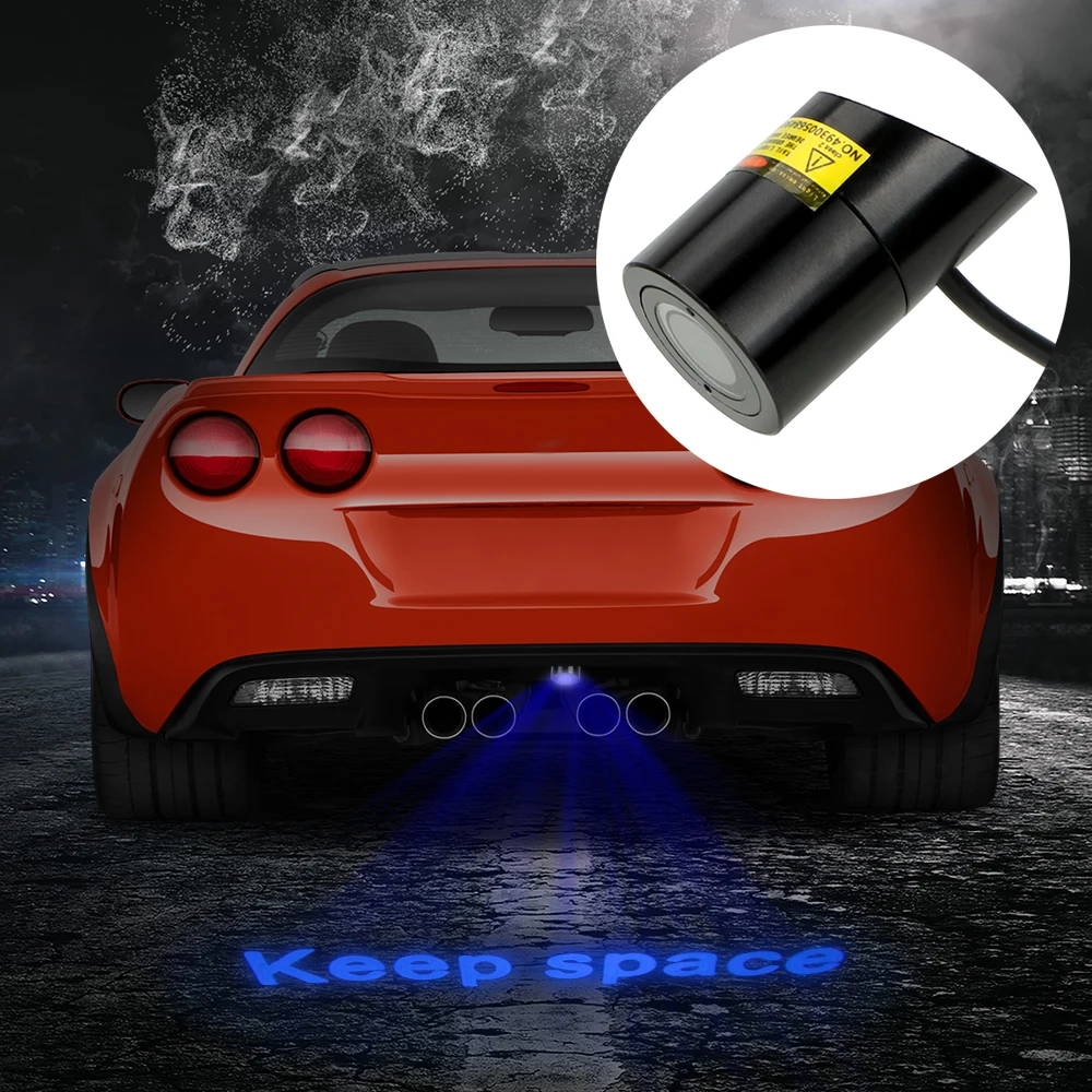 

Car Rear License Plate Lights Auto Brake Parking Lamp Warning Laser Tail Logo Projector Car LED Projection Light