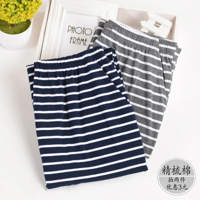 Классические мужские хлопковые Пижамные брюки Мужская одежда для сна 21045 |