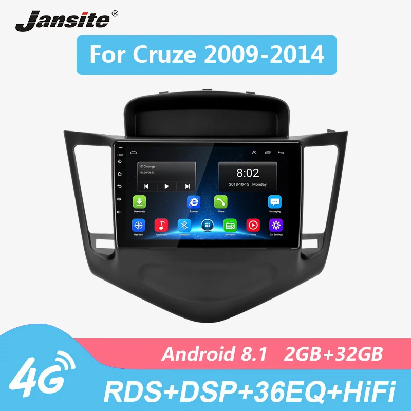 Jansite 4G RDS 9 &quotАвтомагнитола для Chevrolet Cruze 2009-2014 Android 36EQ 2G + 32G сенсорный экран