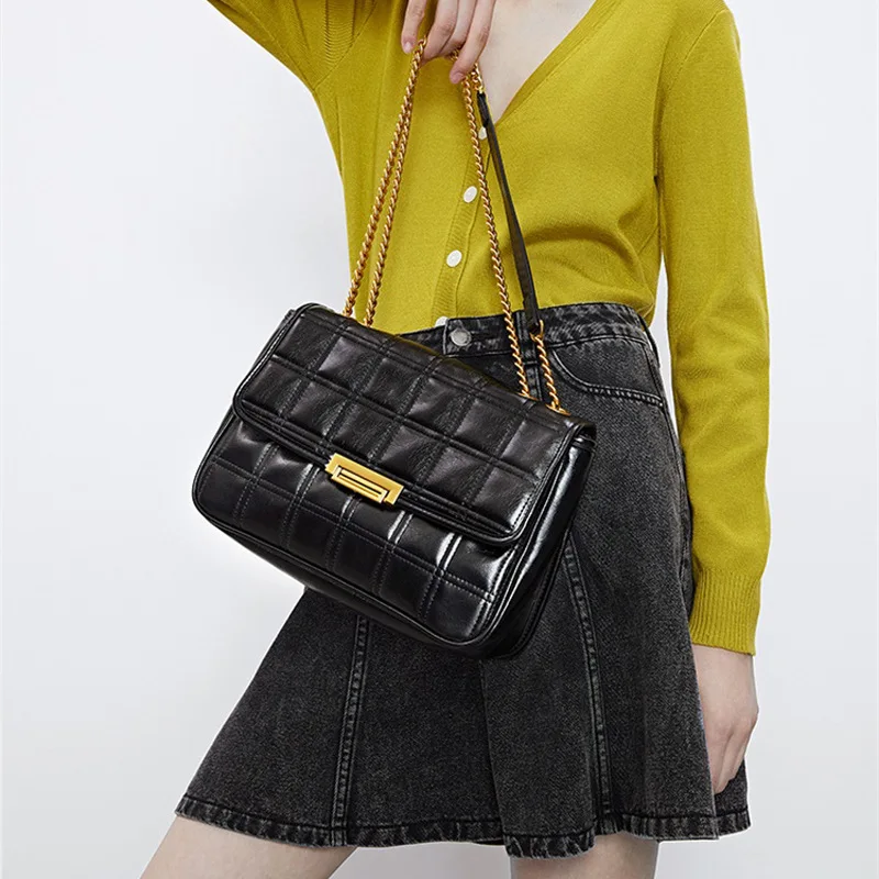 

Lady Single Shoulder Satchels Small Square Bags 2021 New Fashion Simple Chain Bag Wild Luxury Designer Purses and Handbags Cc Gg