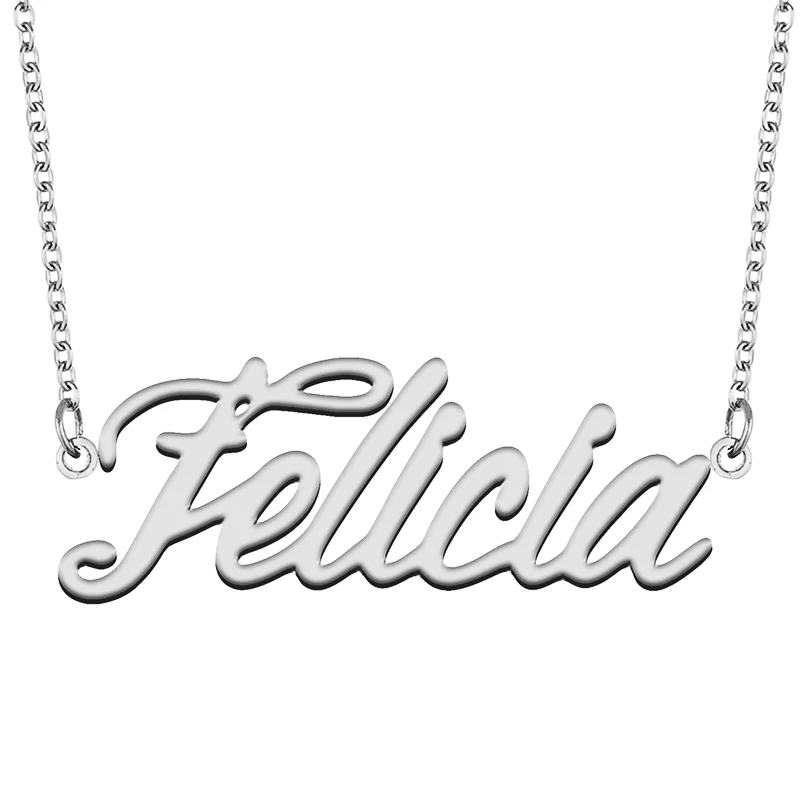 Felicia Custom Name Necklace Customized Pendant Choker Personalized Jewelry Gift for Women Girls Friend Christmas Present