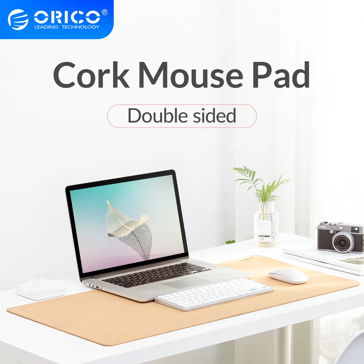 

ORICO Computer Mouse Pad Large Gaming MousePad Double-side Ultra Thin Keyboard Pad Waterproof Cork PU Leather Desk Mat For Dota