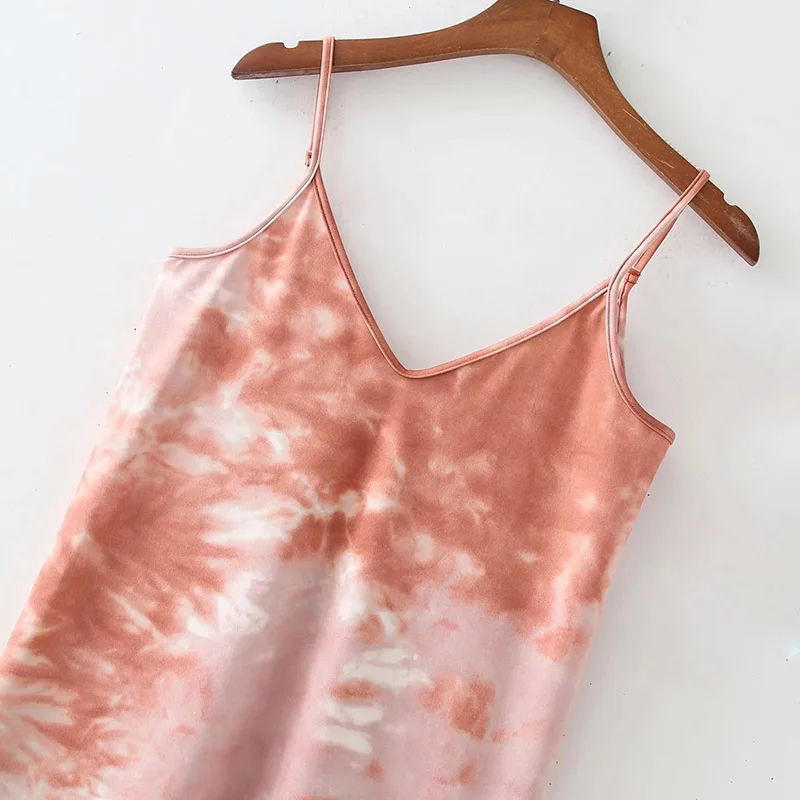 

Summer Cool Women Summer Beach Maxi Dress Sleeveless Adjustable Strappy Plus Size Loose Long Maxi Tie Dye Casual Fit Sundress