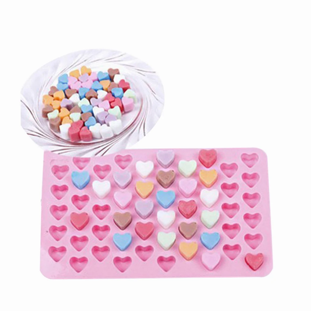 

55 the heart-shaped DIY mold silicone chocolate ice mold the silicone baking mold color randomly