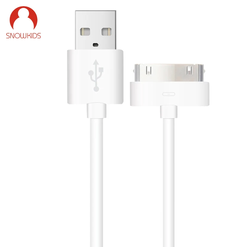 Usb-кабель Snowkids для iPhone 4, 4S, 3G, iPad 2, 3, iPod, Nano, Mini Touch, быстрая зарядка, 30 Pin, зарядное устройство, кабель для синхронизации данных - Цвет: White 1 Piece