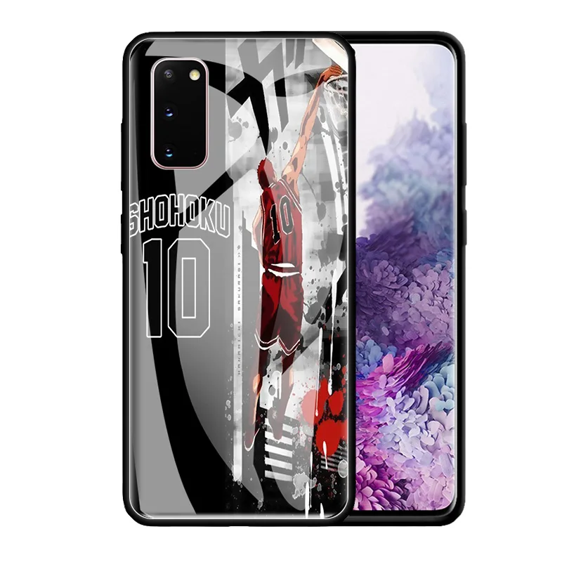 Slam Dunk Anime Glass Case For Samsung Galaxy S20 FE S10 S9 S8 Plus Note 20 Ultra 10 Lite 9 8 Mobile Phone Bag Cover Capas