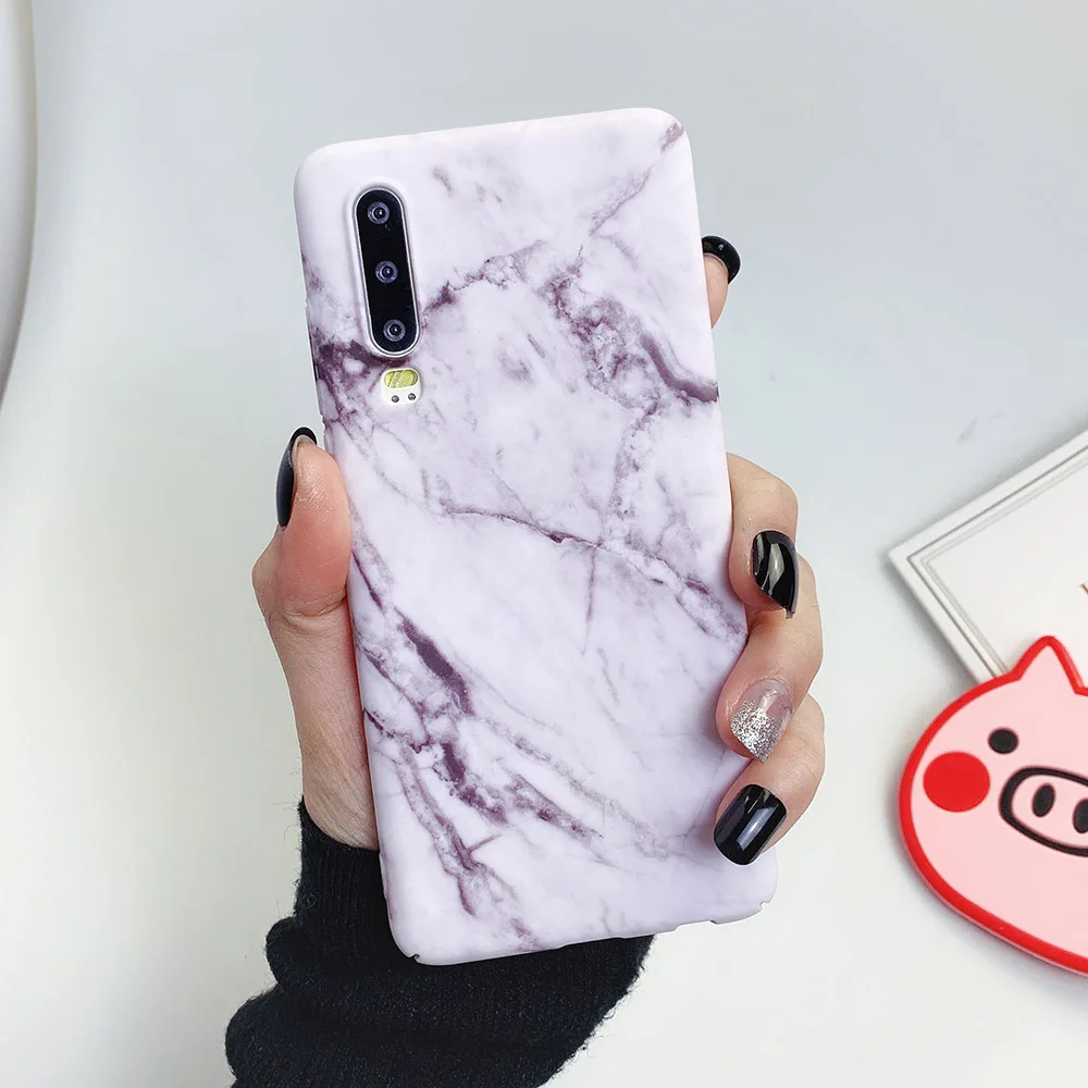 h Чехол для телефона LOVECOM для huawei P20 P30 Pro Lite mate 20 Pro Honor 10 Lite P Smart Роскошная мраморная жесткая задняя крышка на весь корпус - Цвет: h