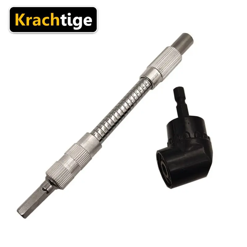 

2Pcs 105 Degree Angle Socket Holder Adapter Bits Drill Bit Angle Screw Driver Hex Bit Flexible Shaft 150mm for Wood Drilling