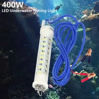factory 400w dc12v led fishing lures light squid night fishing lamp submersible light underwater fishing light