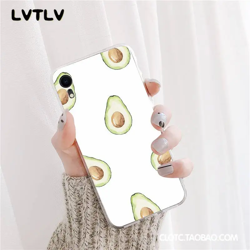 LVTLV авокадо DIY окрашенный красивый чехол для телефона iPhone 11 pro XS MAX 8 7 6 6S Plus X 5 5S SE XR |