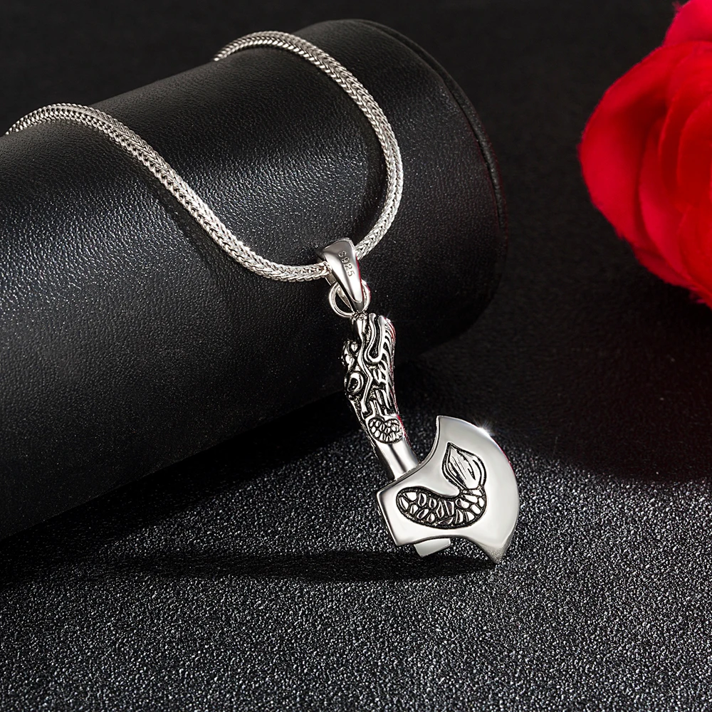Цепочка мужская дракон-Викинг с изображением головы хвоста подвеска в виде
