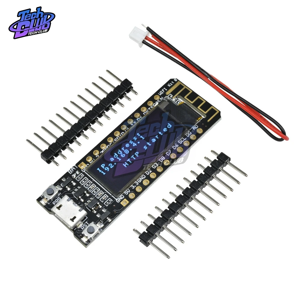 

Беспроводной модуль макетной платы ESP8266 CP2104, 3,3 В, 5 В, 0,91 дюйма, OLED-дисплей, Micro USB, комплект «сделай сам» для Arduino NodeMCU