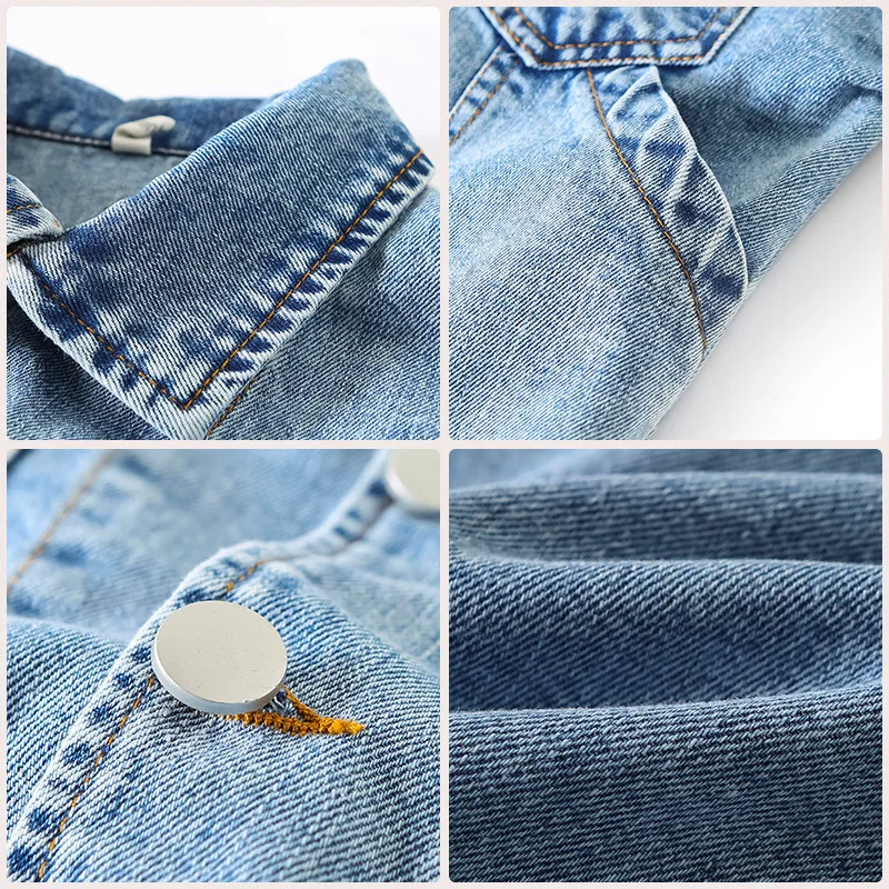 

2020 Autumn new children's retro denim outer suit Korean style loose jacket baby casual jacket boy jacket kids coat