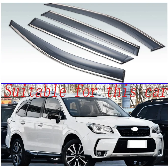 

For Subaru Forester 2013 2014 2015 2016 2017 Plastic Exterior Visor Vent Shades Window Sun Rain Guard Deflector 4pcs