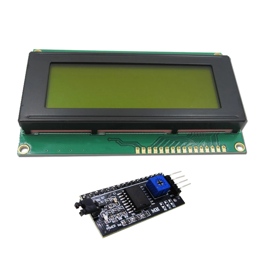 Серийный ЖК-дисплей IIC/I2C/TWI 2004 20x4 экран синяя/зеленая подсветка | Компьютеры и офис