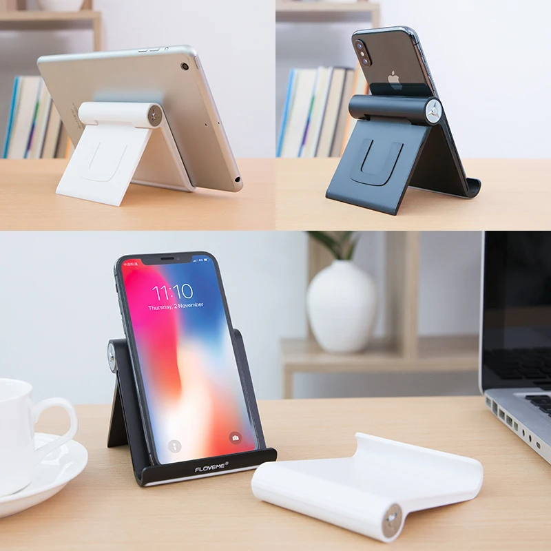 Держатель для телефона FLOVEME iPhone X 8 7 6 Samsung A50 S9 Xiaomi 9 регулируемый алюминиевый