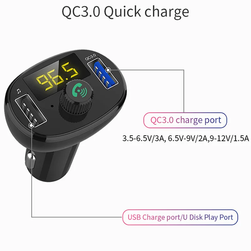 Автомобильный передатчик Bluetooth MP3 музыкальный плеер радио FM пусковое устройство