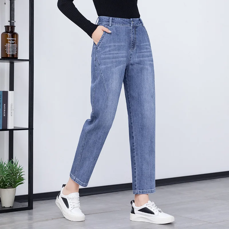 

Makuluya Casual Women High Quality Female Girls Denim All-Match Trousers All-Match Loose Fashion Vintage Jeans Pencil Pants RGL6