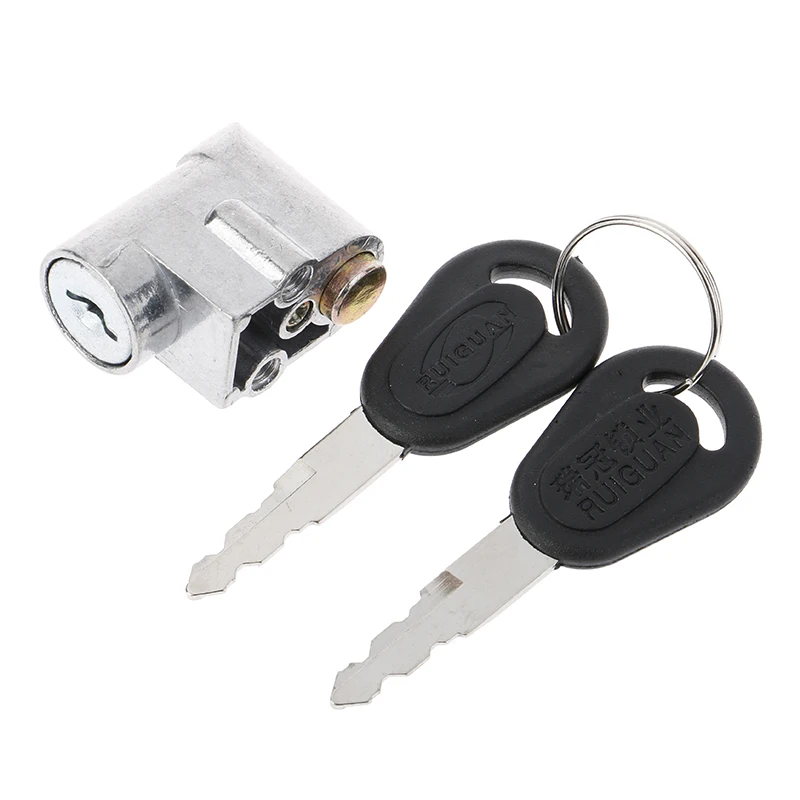 

Ignition Switch Battery Safety Pack Box Lock + 2 key For Motorcycle Electric Bike Scooter E-bike Security tools Motorcycle parts