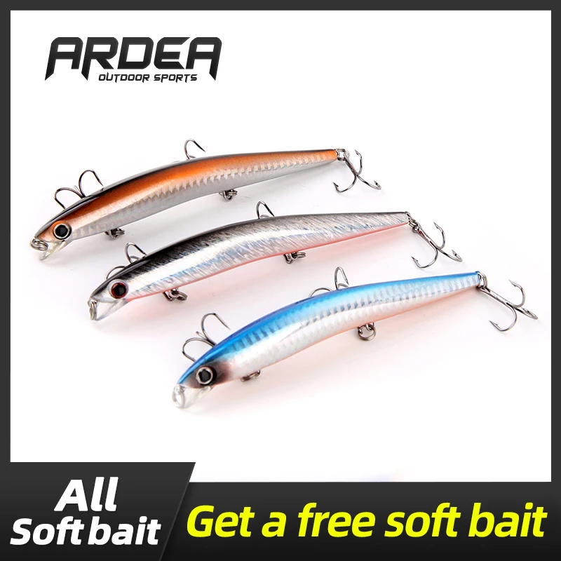 ARDEA Рыболовная Приманка minnow твердые приманки плавающая джиггинг воблеры Дайвинг