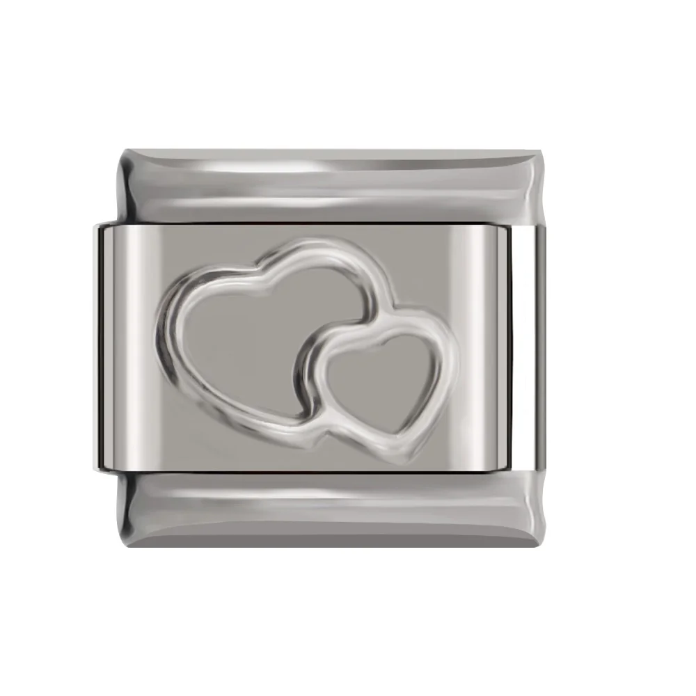 Оригинальный браслет из нержавеющей стали с ромашками Fyour Heart Charms 9 мм ширина
