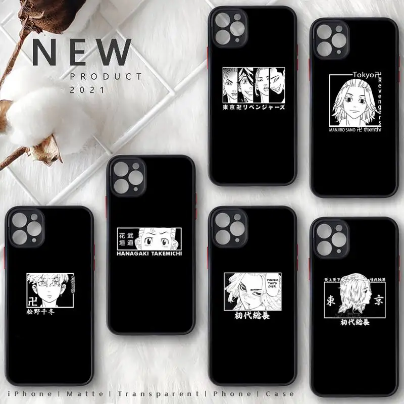 

mikey tokyo Avengers revengers anime Phone Case matte transparent For iphone 7 8 11 12 plus mini x xs xr pro max cover