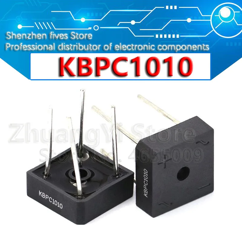 Диодный мост KBPC1010 10 А 1000 В выпрямитель новый и оригинальный IC 5 шт. - купить по