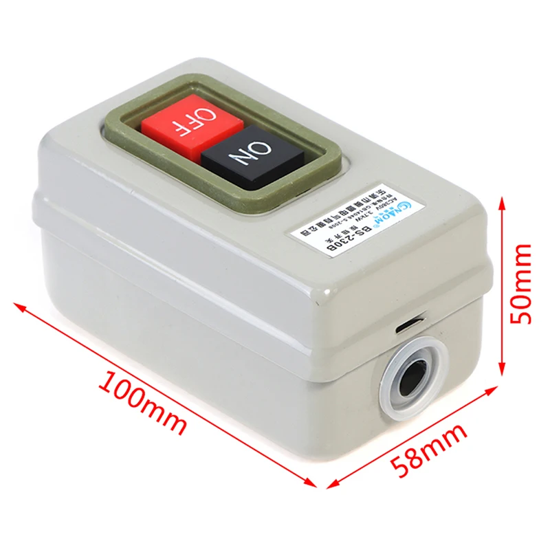 

BS230B Control Push Button Switch AC220V 380V ON-OFF 2 position 3.7KW
