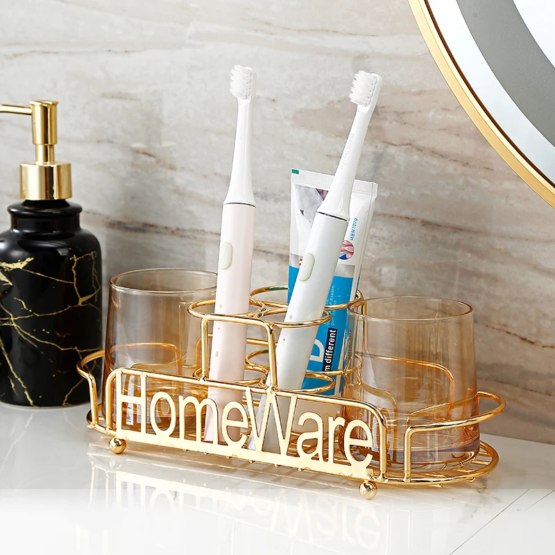 Набор чашек для ванной комнаты роскошный держатель зубной щетки раковина стойка