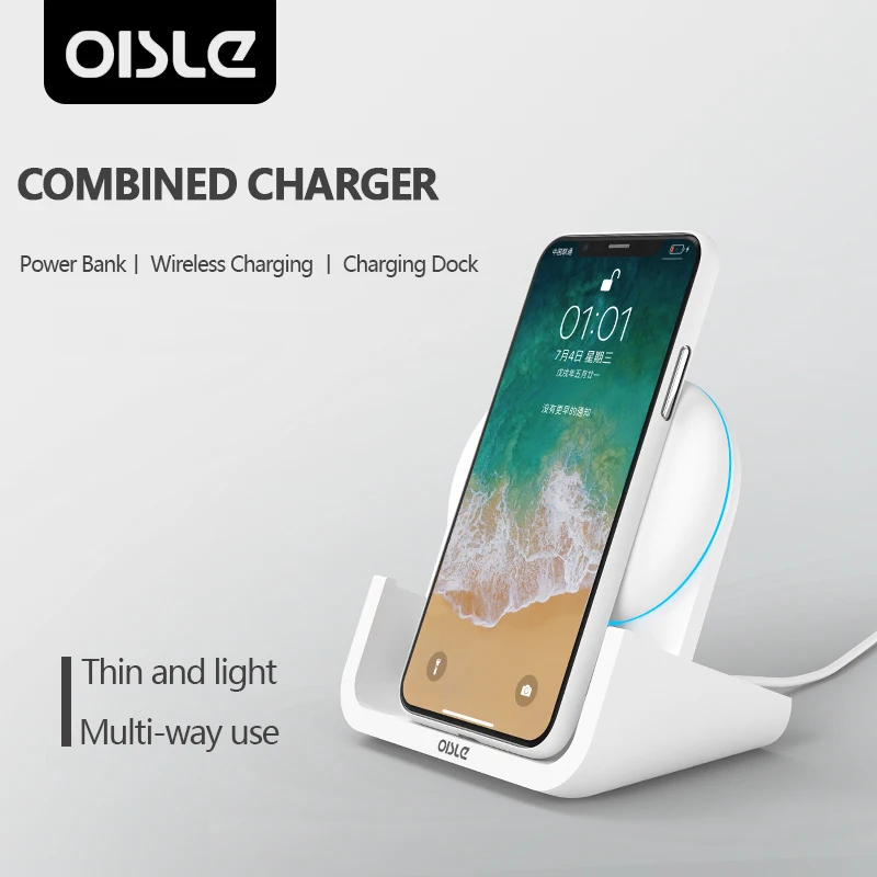 Беспроводное зарядное устройство OISLE QI для iPhone 11 12 PRO X XS Max XR 8 8plus Samsung Galaxy S10 HUAWEI |