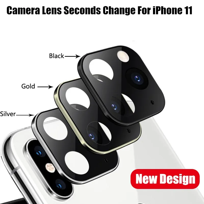 Новый дизайн алюминиевого объектива камеры смены секунд для iPhone 11 Max Защитная