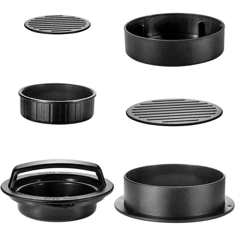Hamburger Press Patty Maker 3 In 1 Non-Stick Burger For Making Delicious Burgers Perfect Shaped Patties | Дом и сад
