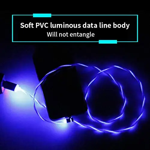 Fanshu 3 в 1 Магнитный USB кабель высокоскоростной USB для Micro type C зарядное устройство IOS кабель светодиодный свет для iphone Lightning Кабель