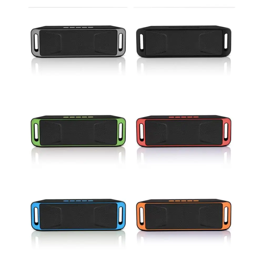 

SC208 Bluetooth Wireless Audio Speaker Amplifier Stereo Subwoofer Portable Speaker TF USB FM Radio Built-in Mic Dual Bass