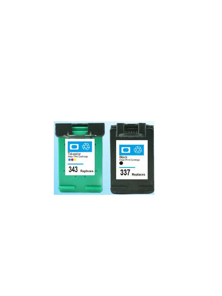2x для чернильных картриджей 337 343 совместимых с hp337 принтера hp343Photosmart C4180 2575 8050 D5160