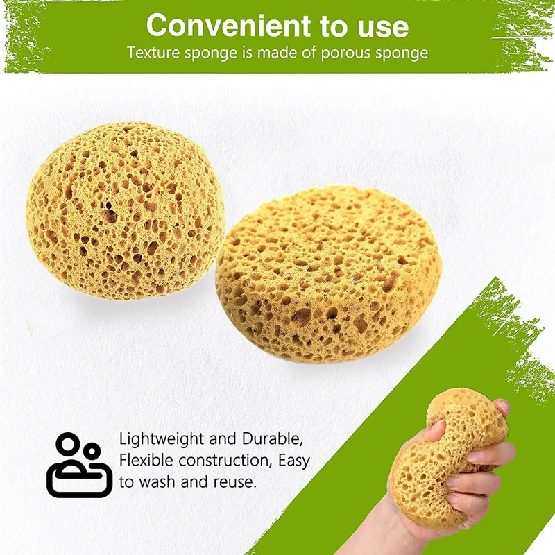 

4PCS Knockdown Texture Sponge Drywall Texture Sponge Texture Patch Sponge for Texture Repair DIY Painting Ceiling