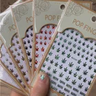 9 цветов, наклейка для маникюра с листьями конопли, украшение для маникюра, аксессуары для ногтей сделай сам