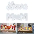Силиконовые формы с надписью LOVE MOM, подарок на день матери, формы сделай сам из хрустальной эпоксидной смолы, формы для поделок ручной работы из смолы, украшение для дома