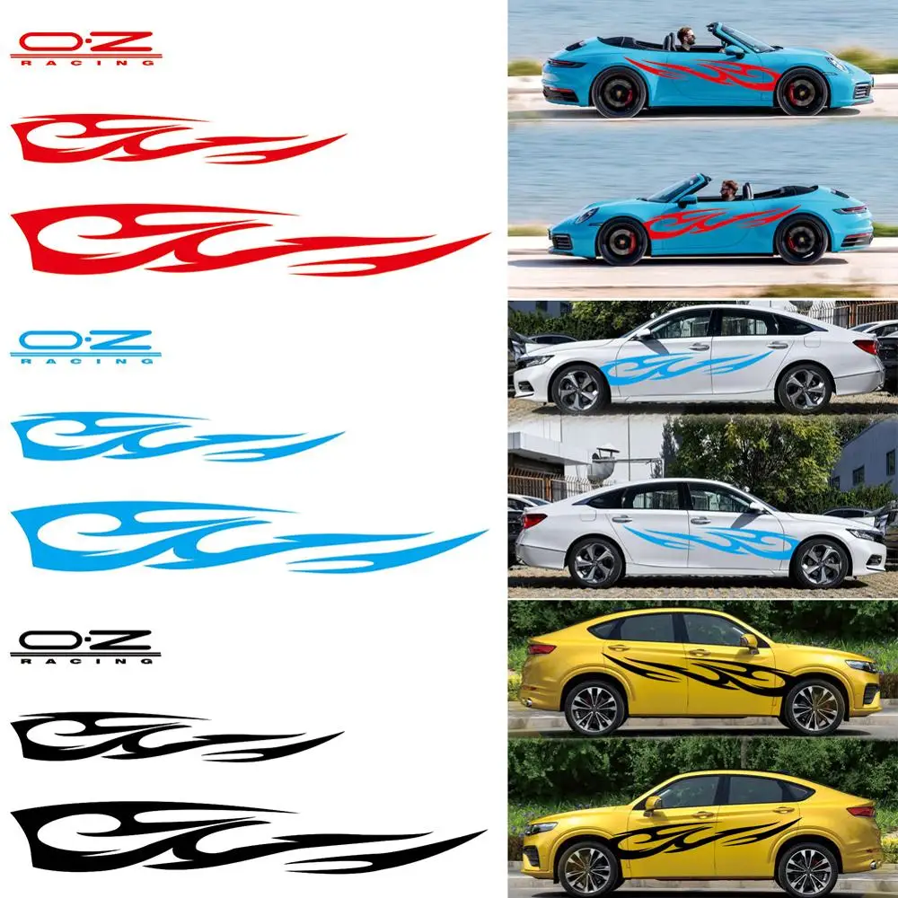 

3D Flame Totem Decals Car Stickers Full Length Car Styling Vinyl Decal Sticker for Cars Decoration Sticker