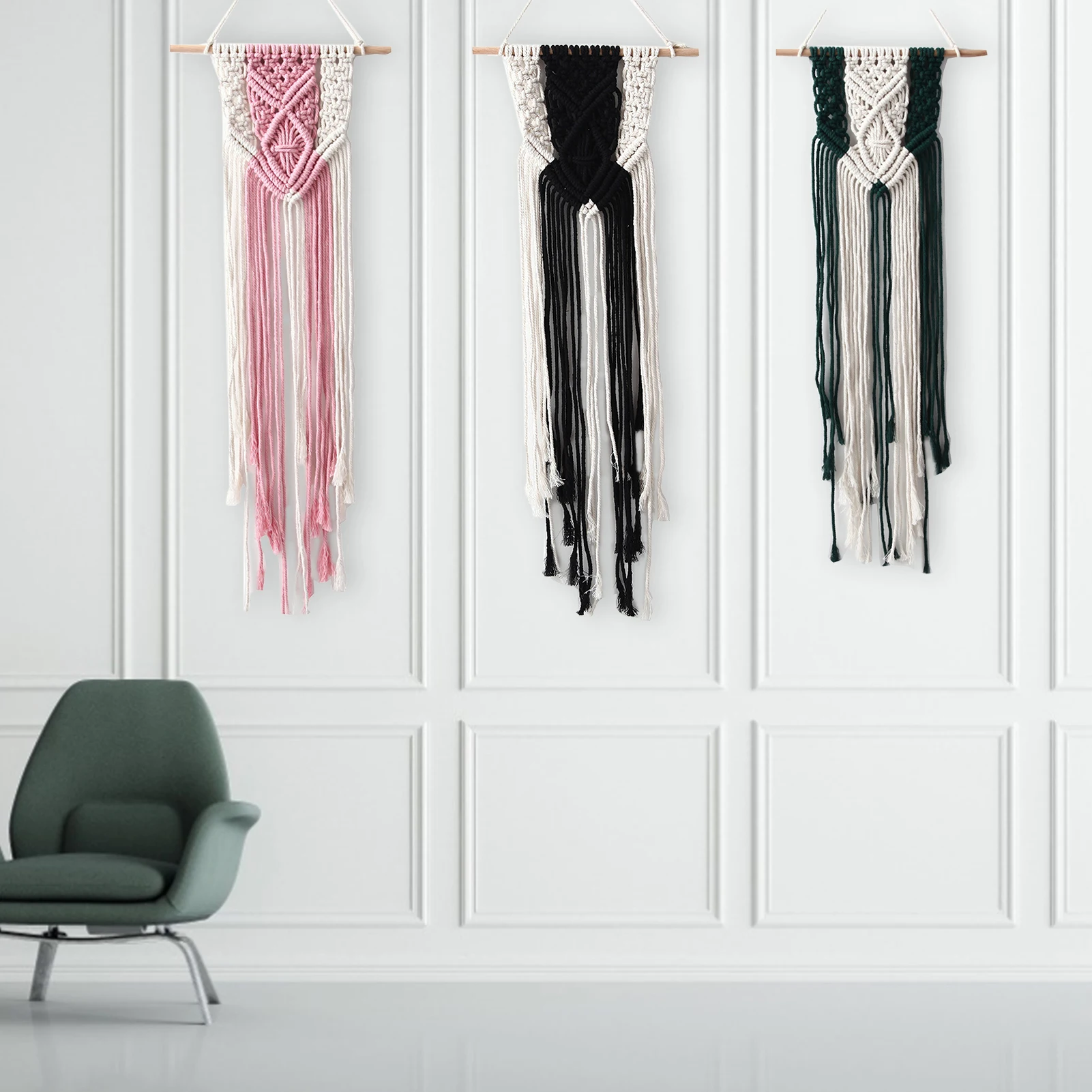 

Украшение в богемном стиле, великолепный гобелен для дома, спальни, ручная работа, подвеска, макраме, настенный художественный Тканый гобел...