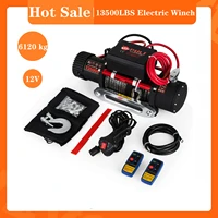 13500lbs 12v electric synthetic rope winch 6123 5kg recovery singleline