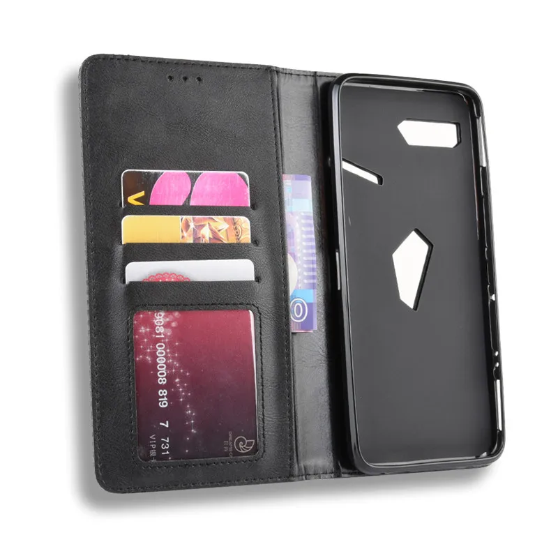 Для Asus ROG Phone II 2 ZS660KL I001DA чехол PU кожаный в виде бумажника магнитный адсорбционный