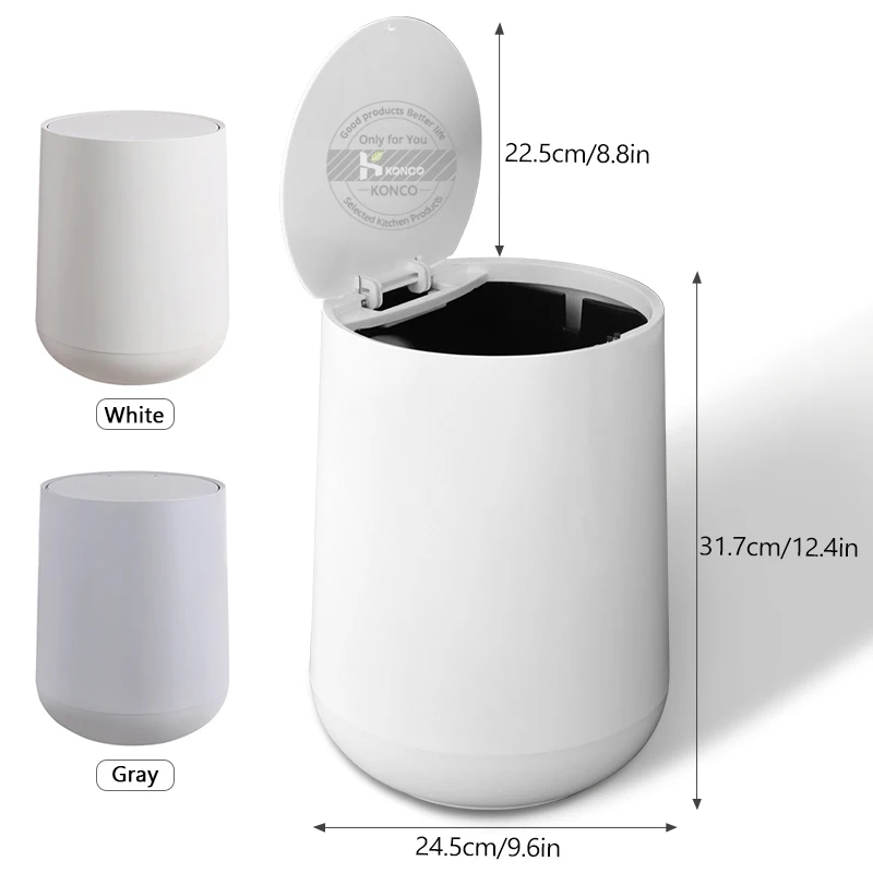 Konco двухэтажные мусорные ведра для кухни гостиной туалета мусорное ведро круглая