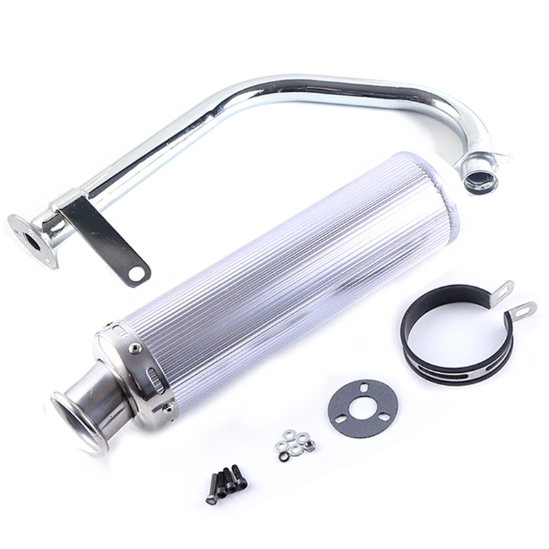 

Red CG125 CG150 CG200 Motorcycle Exhaust Muffler Full System With DB-KILLER CG 125 150 200 with contact pipe