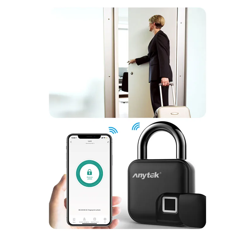 Умный дверной замок Anytek Tuya IP65 водонепроницаемый с USB-разъемом |