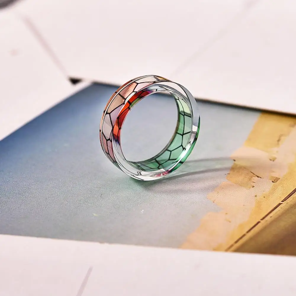 2019 кольцо унисекс в стиле панк ручной работы с клеем модное для пар из прозрачной