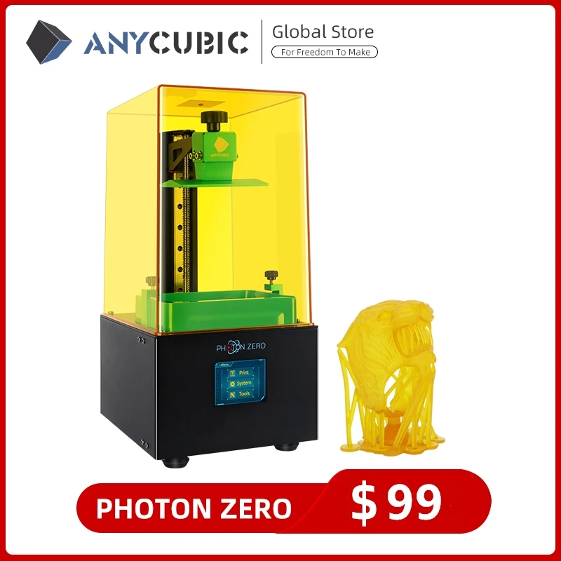 3d принтер Anycubic Photon Zero SLA УФ смола набор для самостоятельной сборки 3D принтера 16X