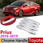 Для Toyota Prius MK4 XW50 50 2016  2019, хромированная крышка для наружной дверной ручки, автомобильные аксессуары, наклейки, набор отделки 4 двери 2017 2018