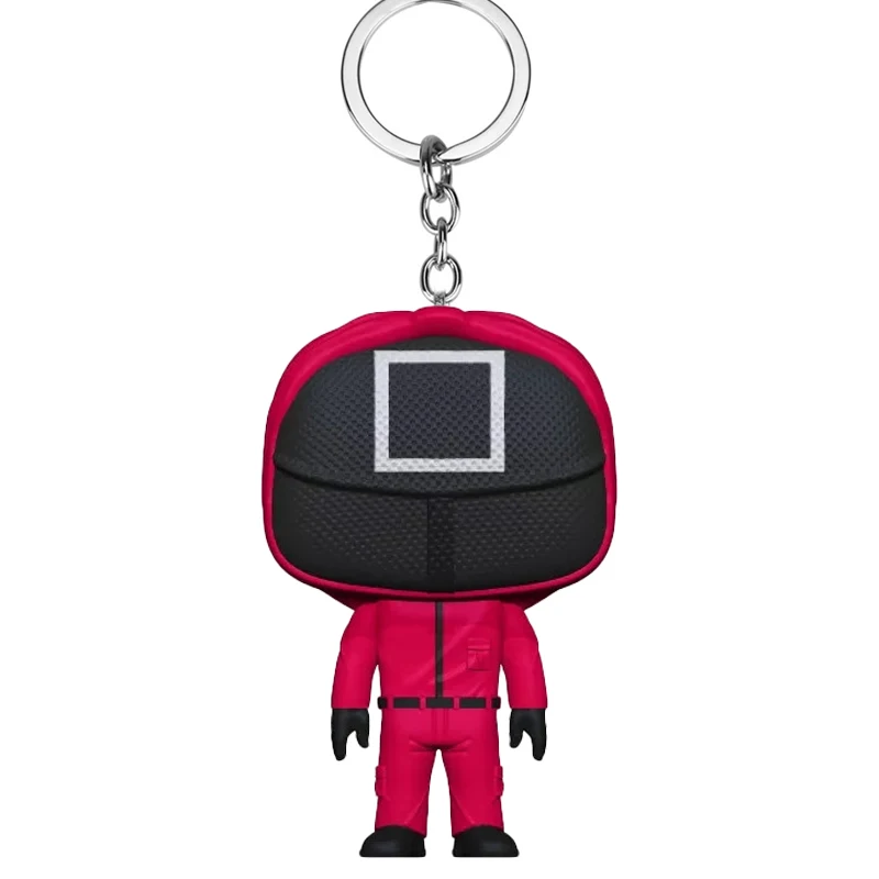

Squid Game Mask Men Women And Children Toys Key Buckle Cosplay Popular Pendant Anime Keychain For Car Keys Keychain Accessories